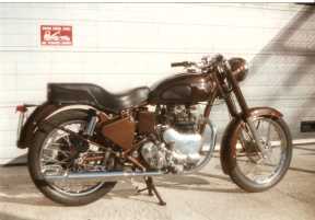 In the end we made more than a little use of Madras tin-ware for the rebuild of this 1954 Royal Enfield Super Meteor